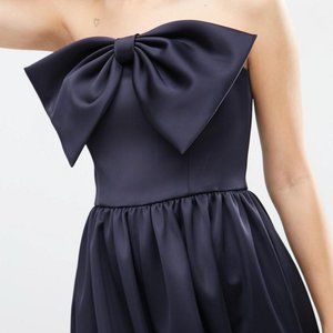 ASOS Premium Jumpsuit In Bonded Satin With Bow